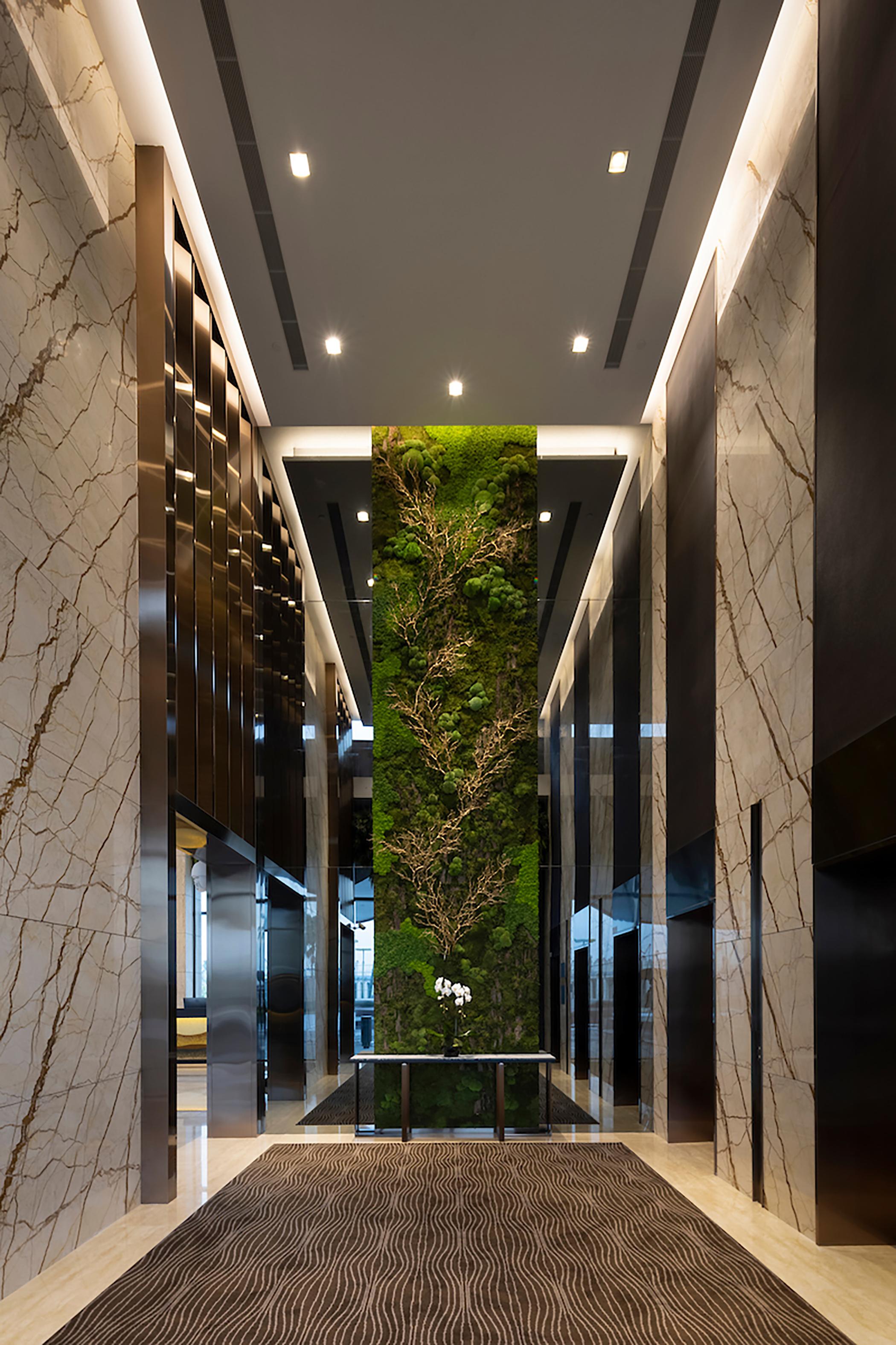 Dusit Thani Laguna סינגפור מראה חיצוני תמונה The green wall in the elevator lobby
